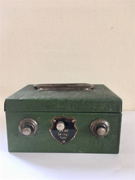 old metal cash box|metal money box with lock.